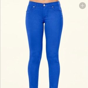 Roma Studio Colored Blue Skinny Jeans